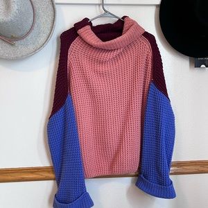 Free People Colorblock Sweater